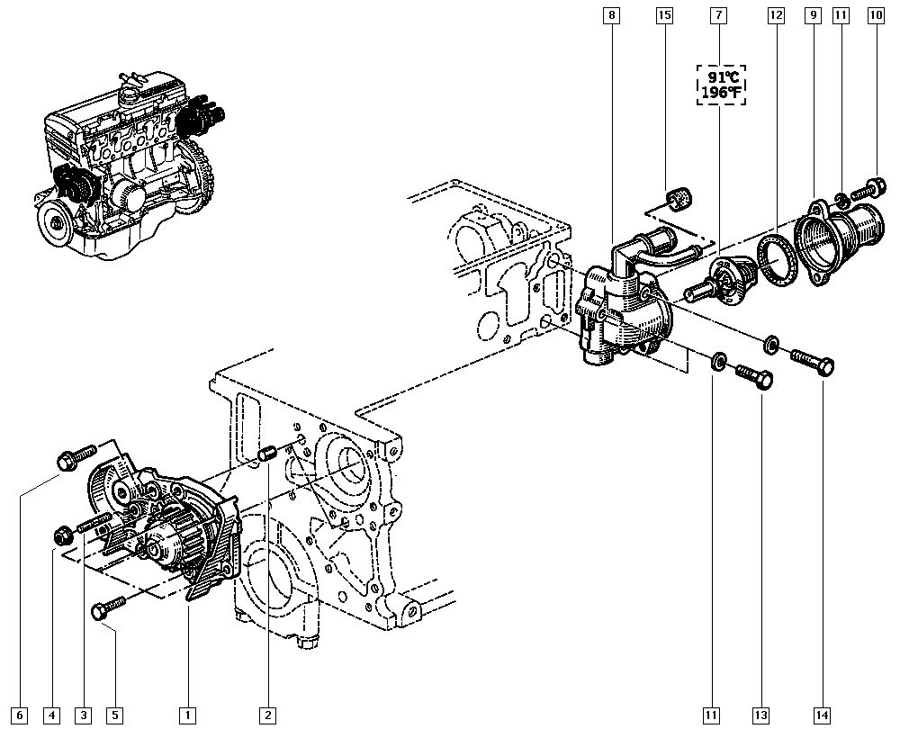 RENAULT 77 00 741 923 - Joint d'étanchéité, thermostat cwaw.fr