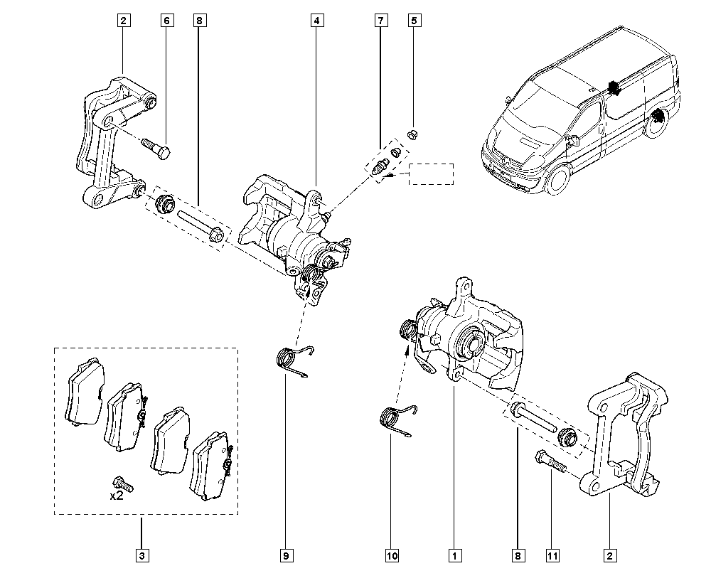 RENAULT 77 01 054 772 - Kit de plaquettes de frein, frein à disque cwaw.fr