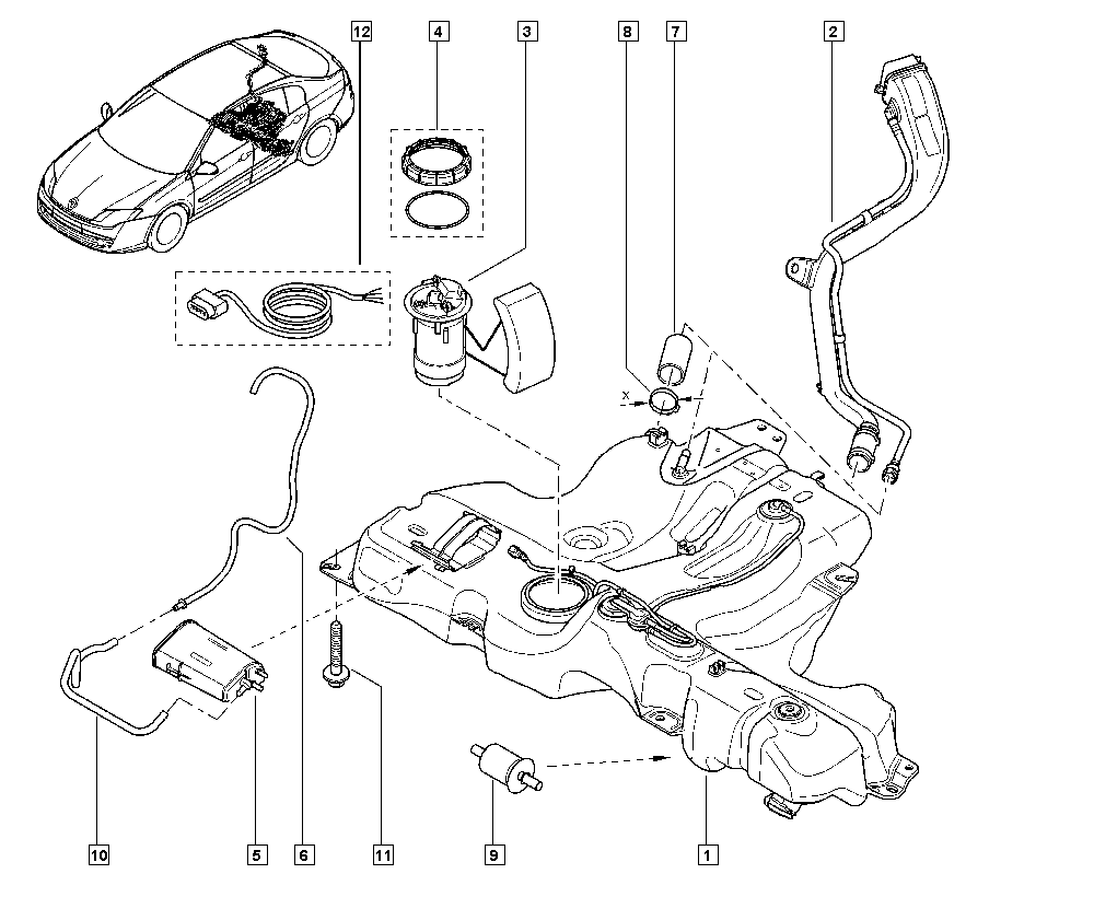 DACIA 8200386495 - Filtre à carburant cwaw.fr