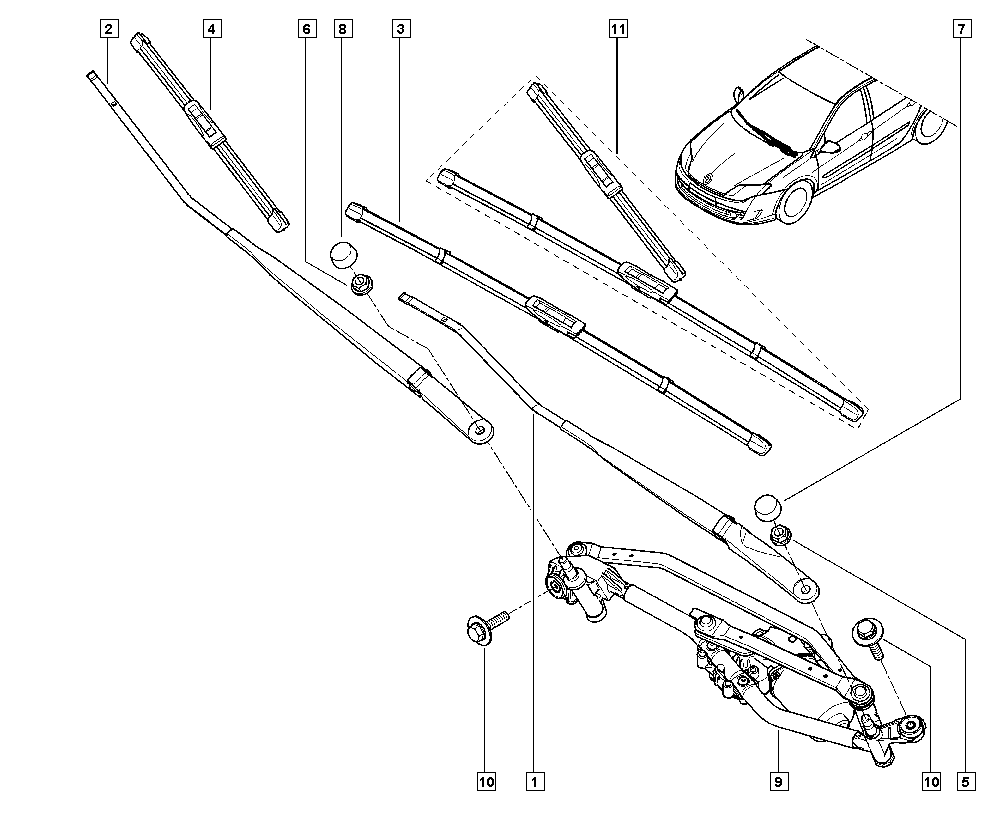 RENAULT 28 89 000 03R - Balai d'essuie-glace cwaw.fr