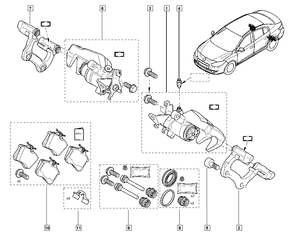 DACIA 440605713R - Kit de plaquettes de frein, frein à disque cwaw.fr