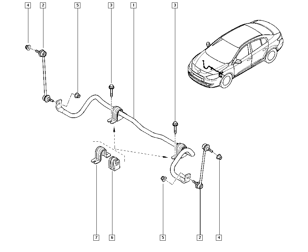 RENAULT 546127371R - Coussinet de palier, stabilisateur cwaw.fr