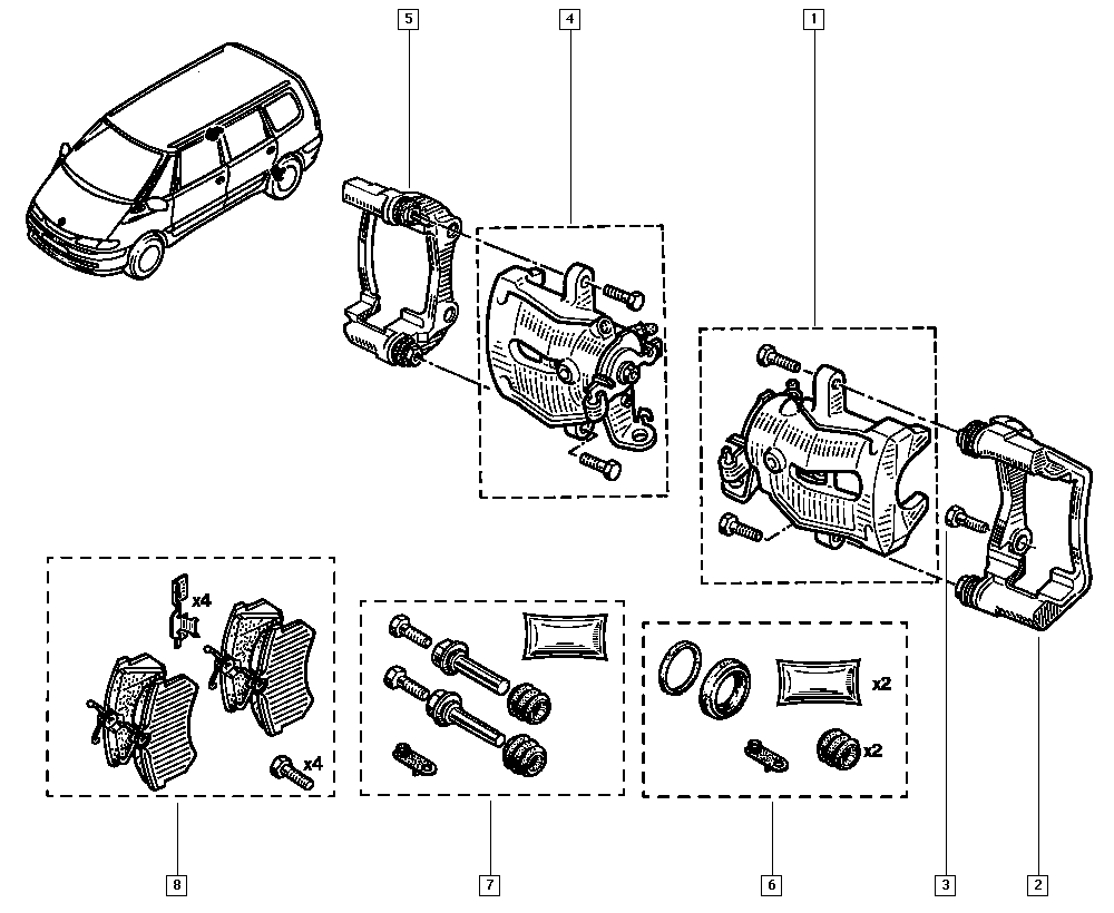 RENAULT 60 25 371 282 - Kit de réparation, étrier de frein cwaw.fr