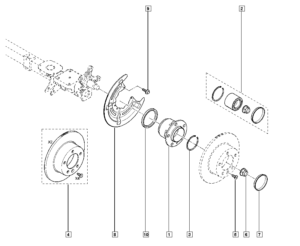 NISSAN 432107045R - Kit de roulements de roue cwaw.fr