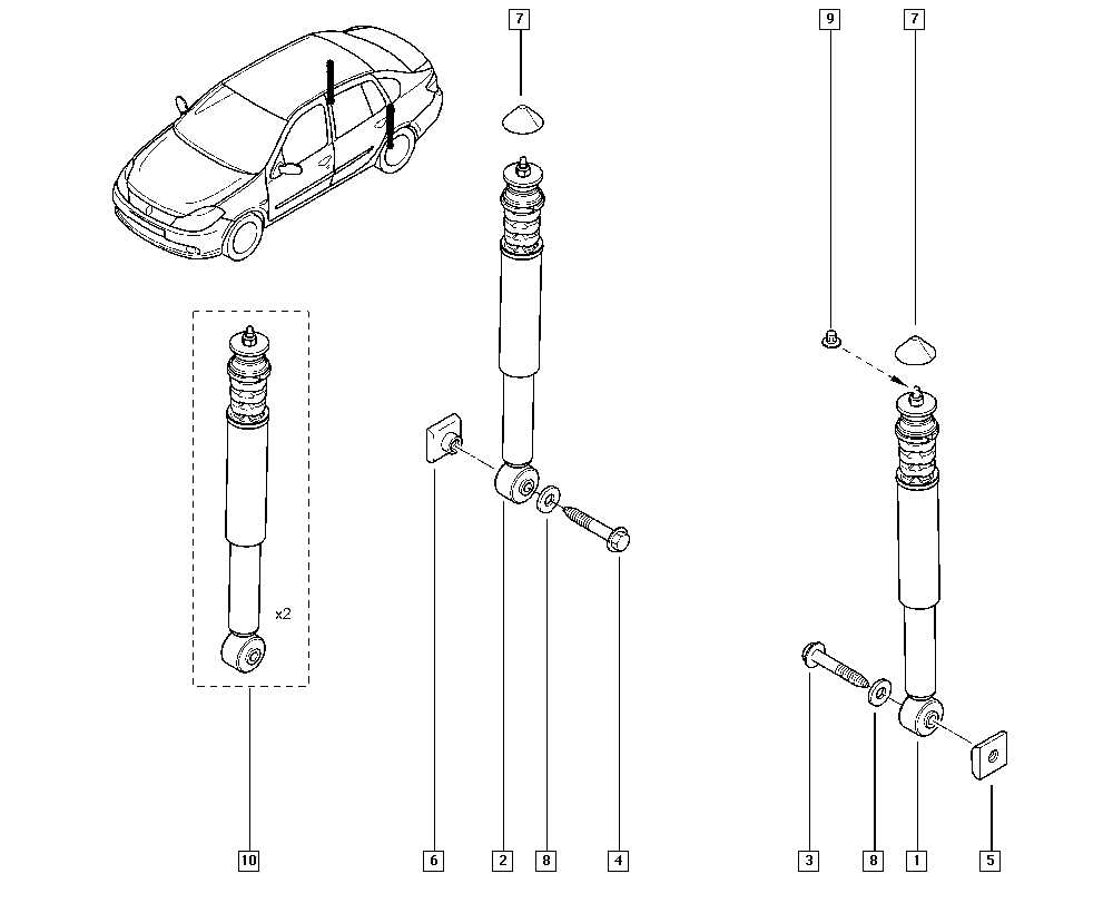 RENAULT 8200737471 - Amortisseur cwaw.fr