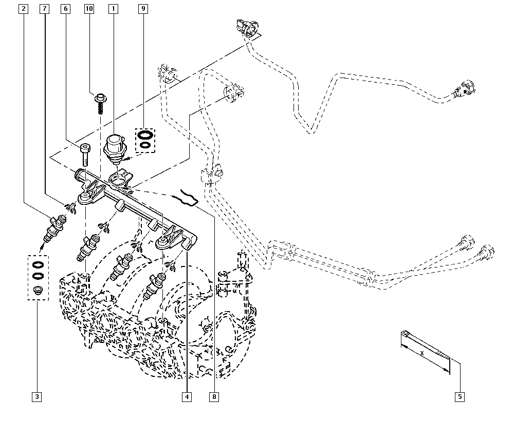 RENAULT 77 01 479 049 - Jeux de bagues d'etanchéité, injecteur cwaw.fr