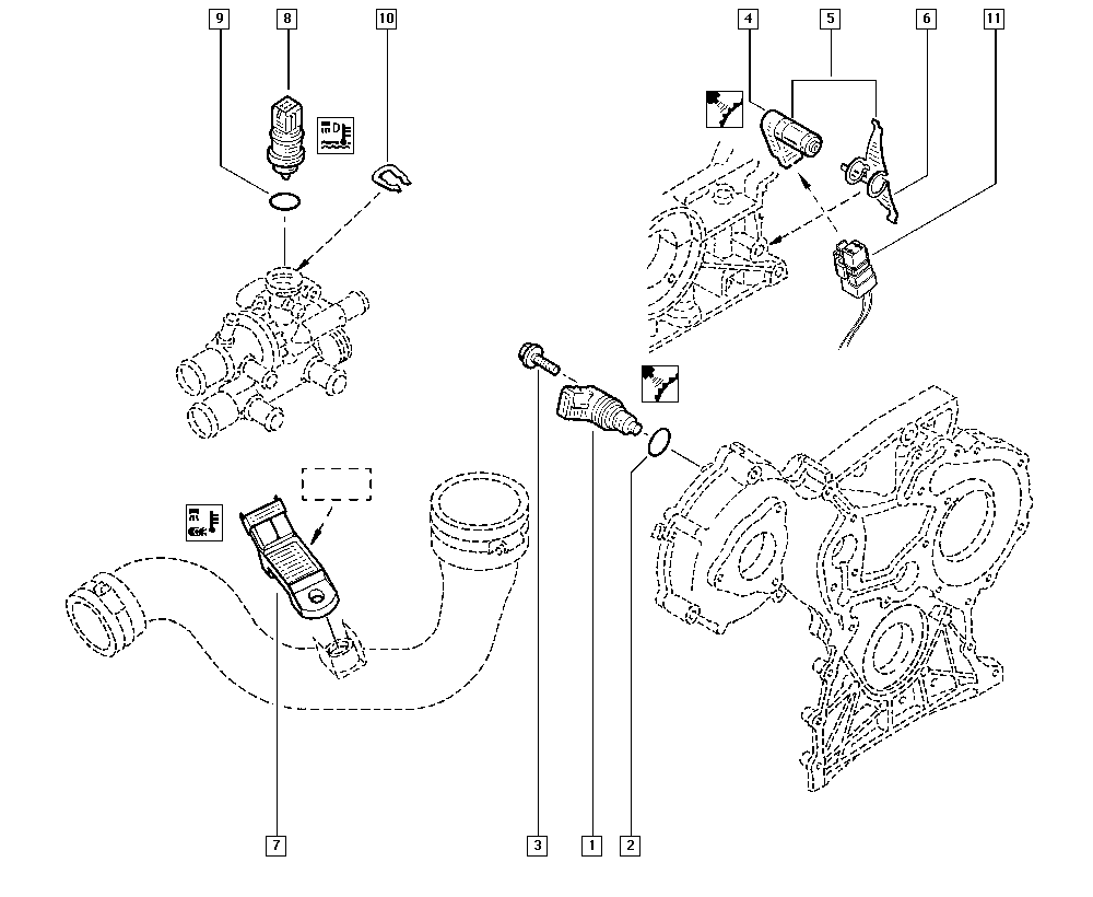 RENAULT TRUCKS 77 00 105 087 - Sonde de température, liquide de refroidissement cwaw.fr