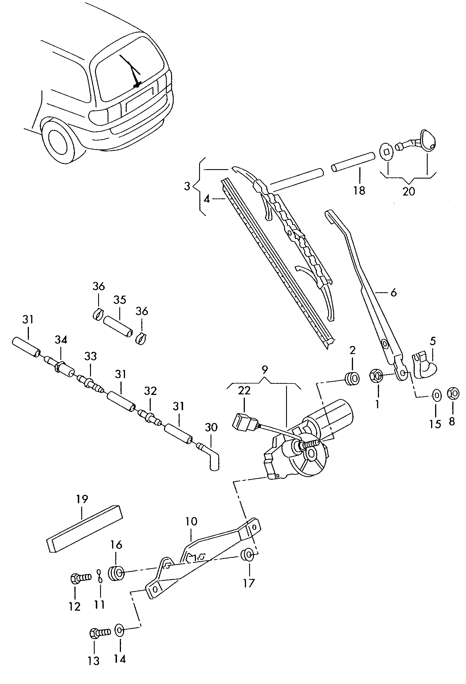 Seat 7M3 955 425 D - Balai d'essuie-glace cwaw.fr