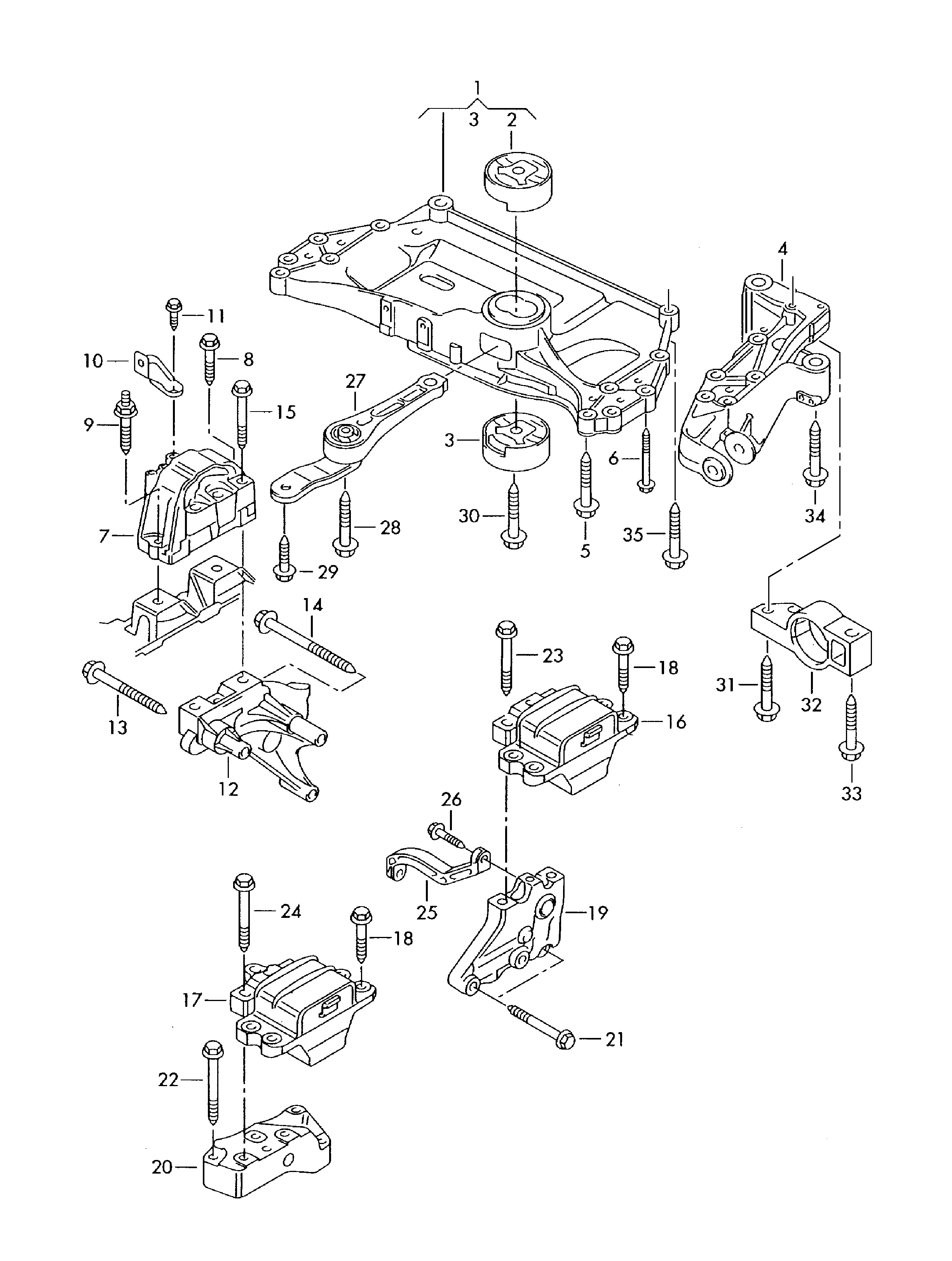 Seat 1K0199231K - Support moteur cwaw.fr