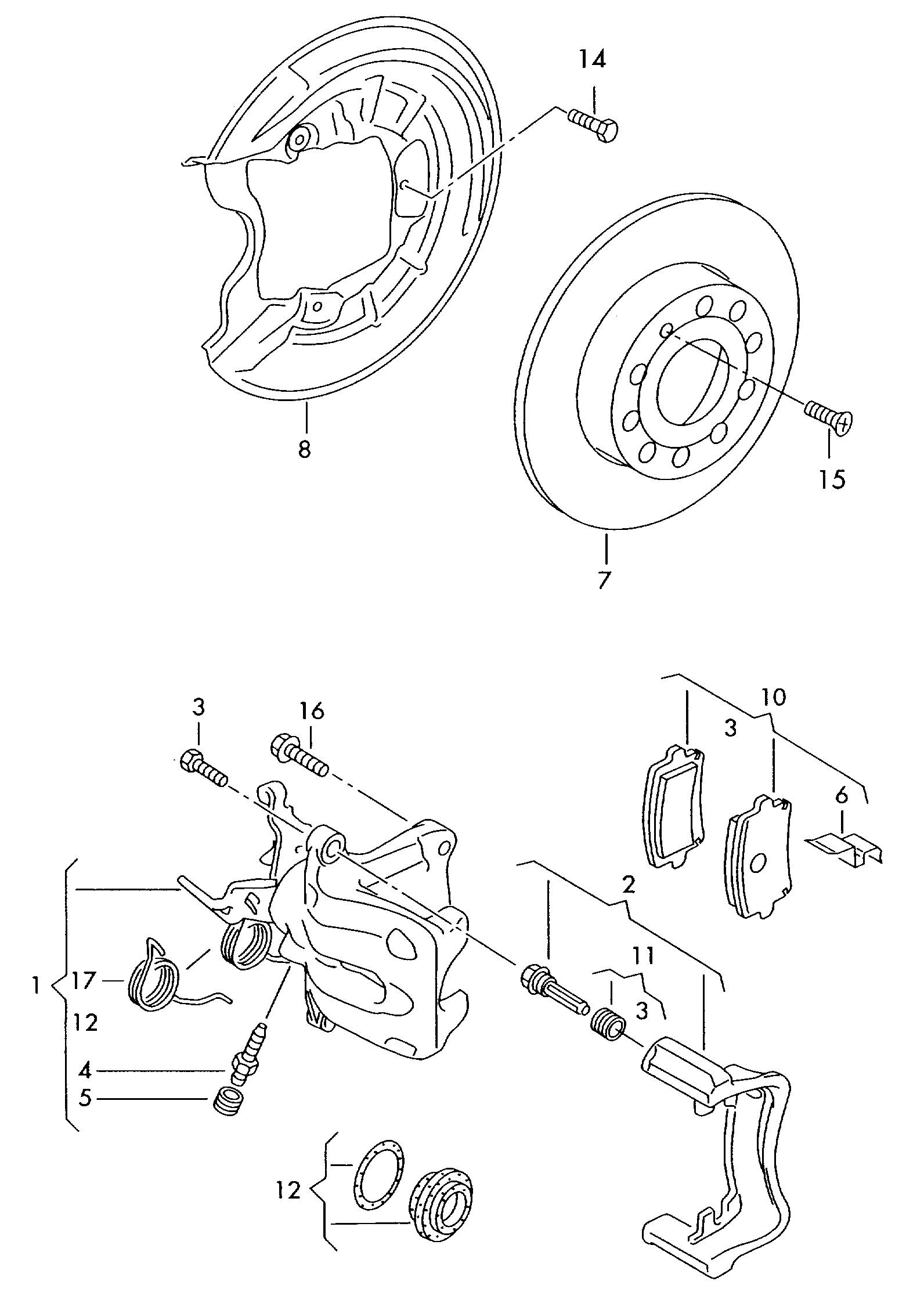 VAG 1Z0 615 423 - Étrier de frein cwaw.fr