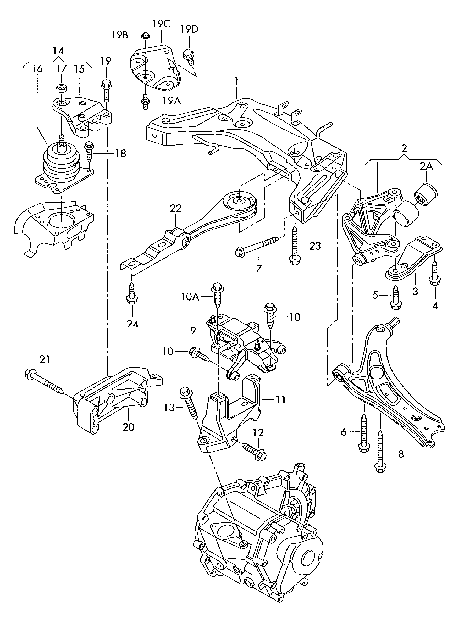 AUDI 6Q0199167CQ - Support moteur cwaw.fr