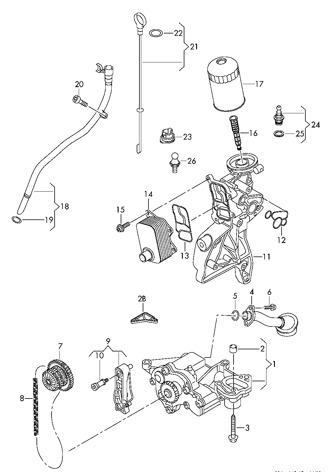 Seat 06J115105AG - Pompe à huile cwaw.fr