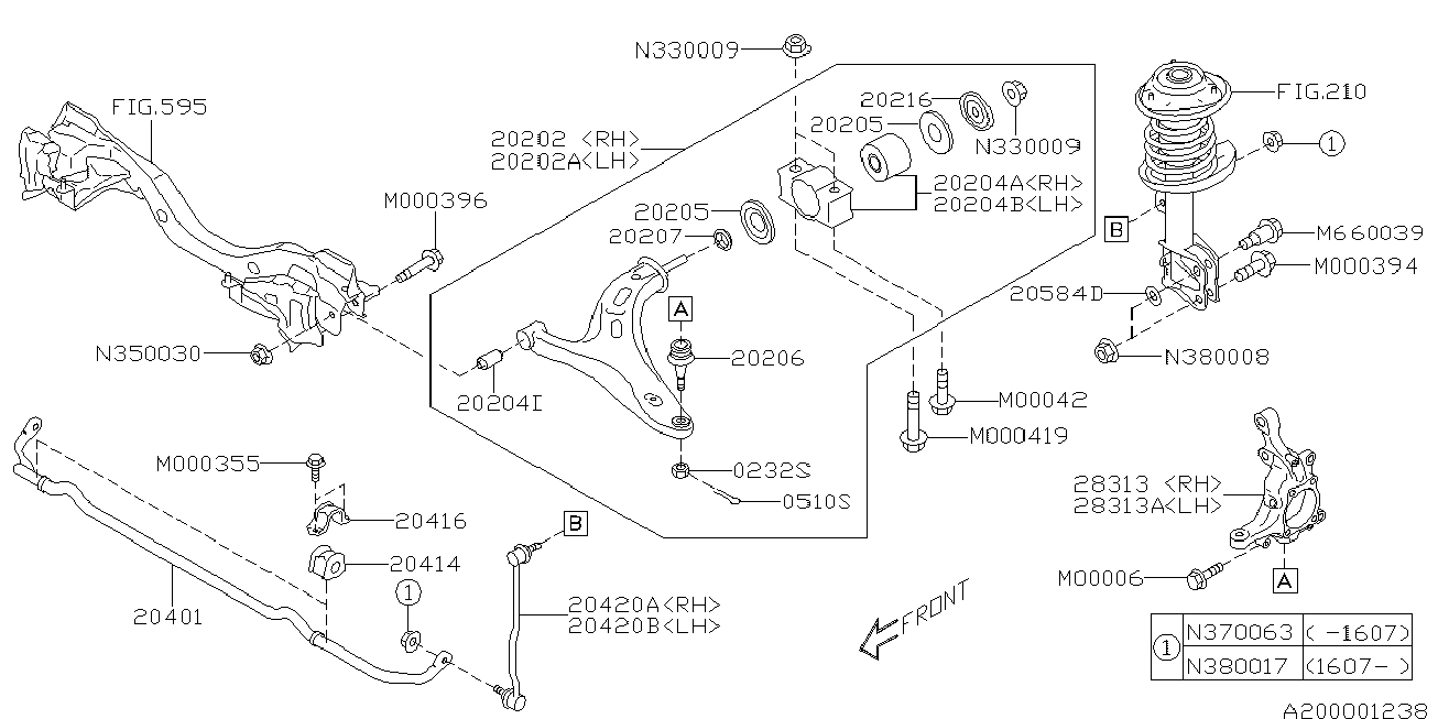 Subaru 20206-AJ000 - Rotule de suspension cwaw.fr