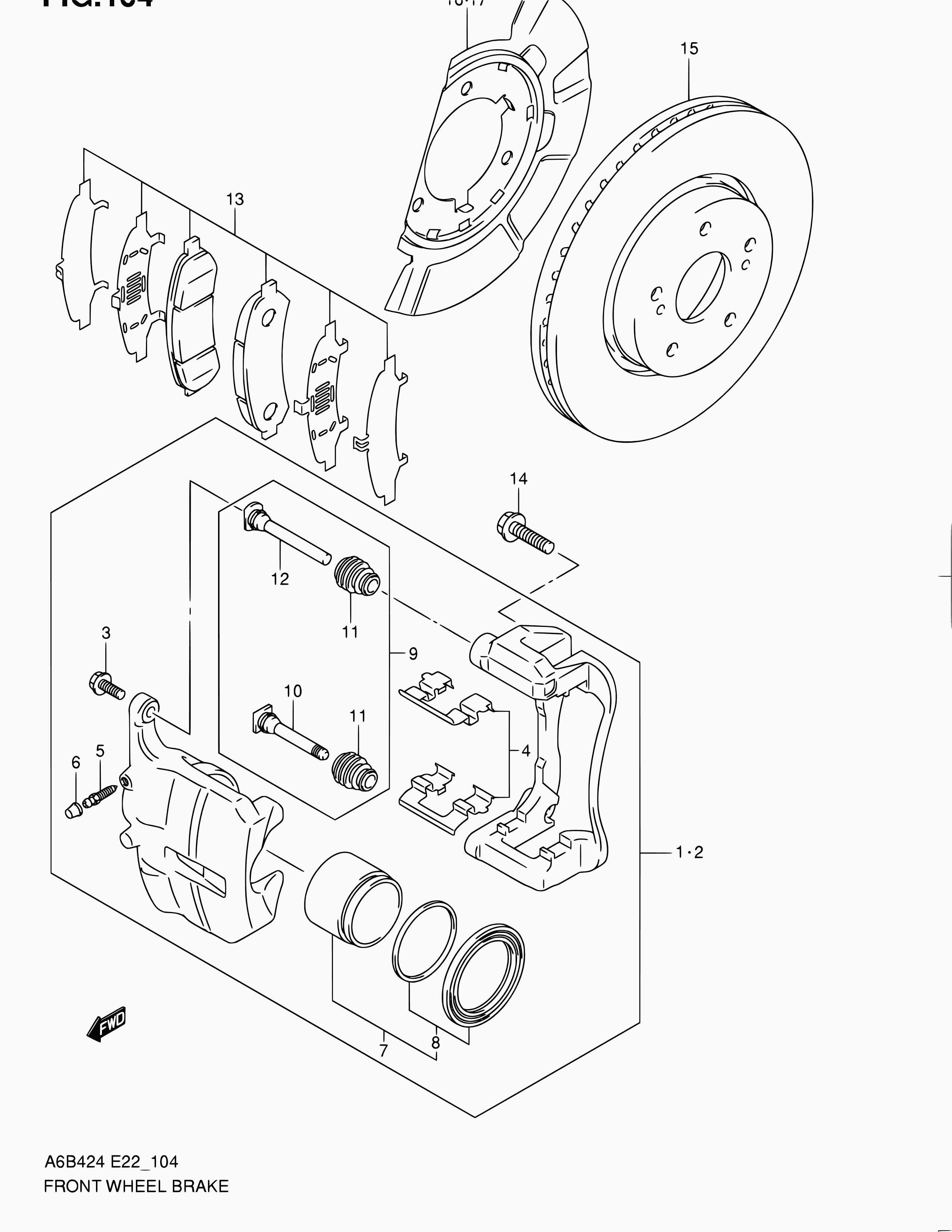 Suzuki 55810-57L00 - Kit de plaquettes de frein, frein à disque cwaw.fr