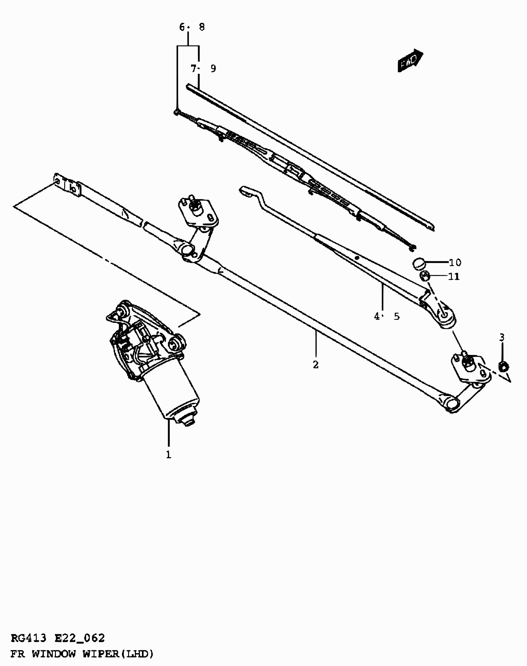 Suzuki 38340-65D01 - Balai d'essuie-glace cwaw.fr