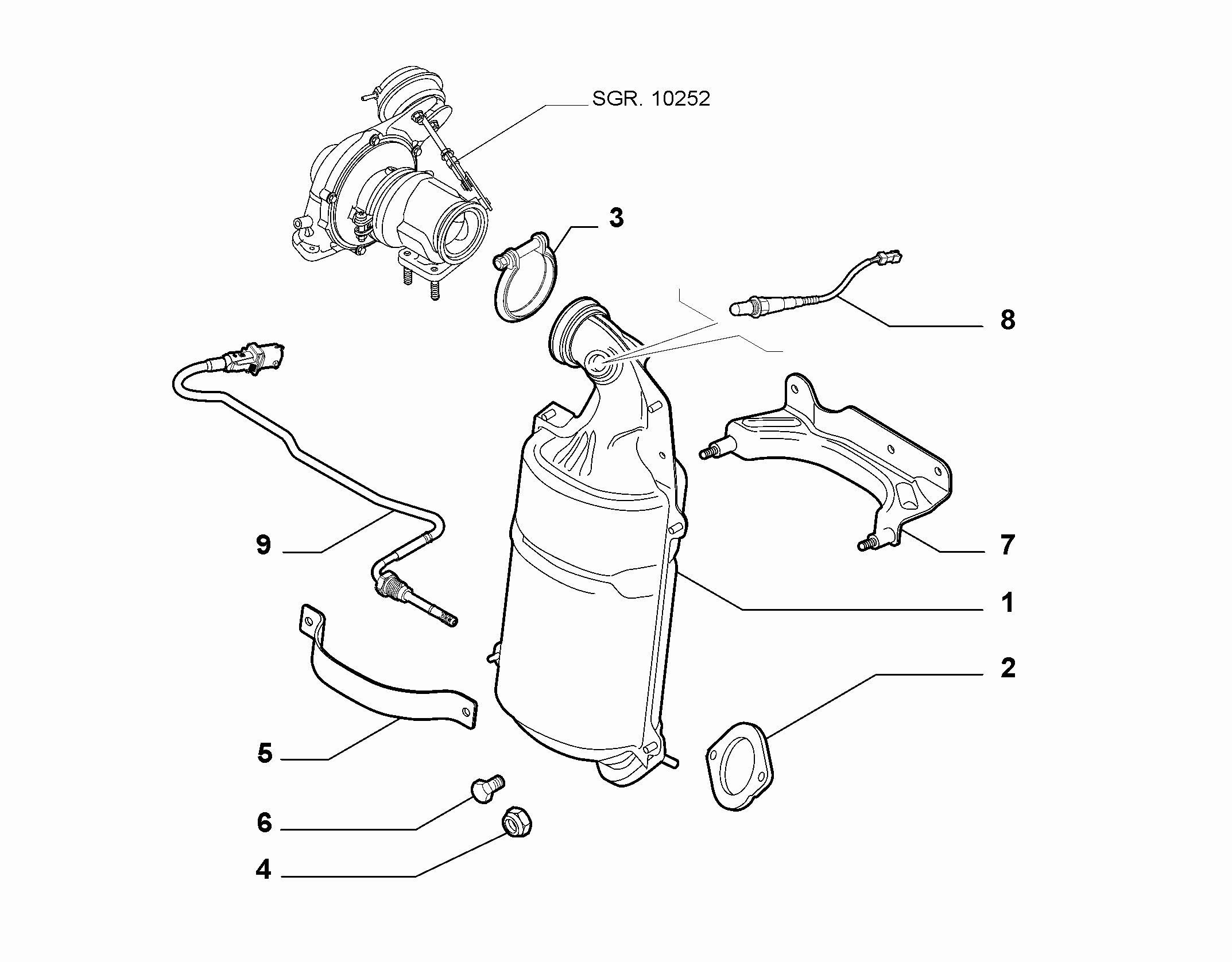 FIAT 51.867.608 - Assortiment, réparation dufiltre à particules / à suie cwaw.fr