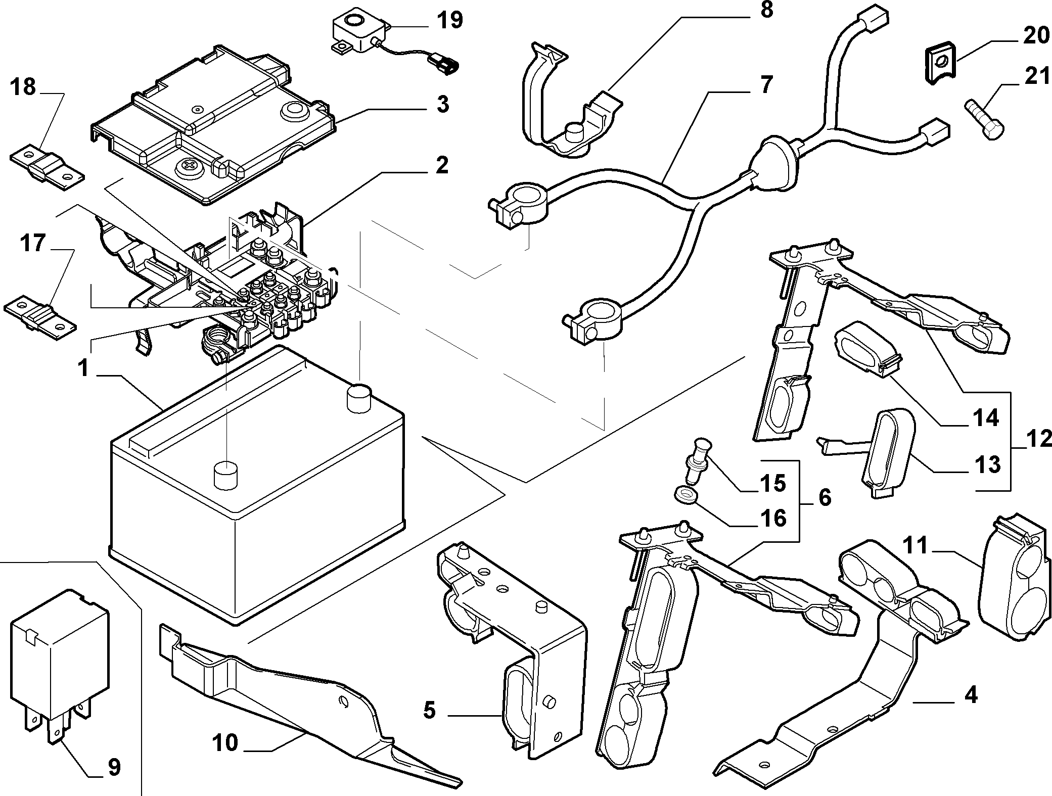 Alfarome/Fiat/Lanci 71751140 - Batterie de démarrage cwaw.fr