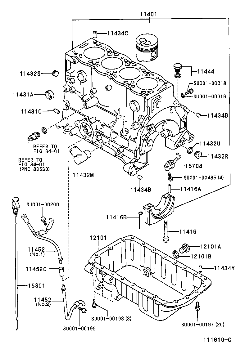 TOYOTA SU001-00187 - Vis-bouchon, carter d'huile cwaw.fr