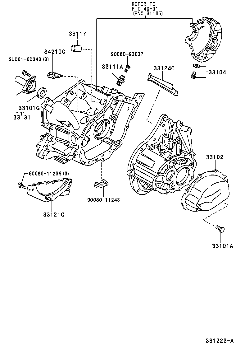 TOYOTA SU001 00467 - Contacteur, feu de recul cwaw.fr