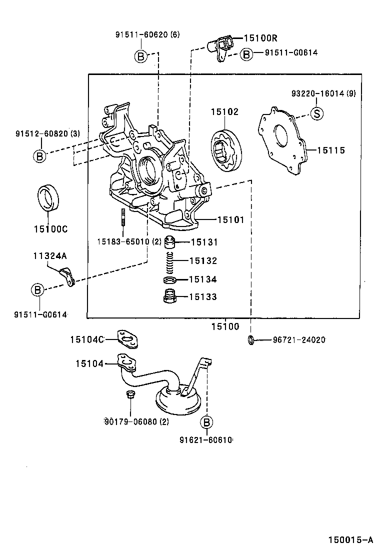 TOYOTA 90311-40022 - Bague d'étanchéité, vilebrequin cwaw.fr