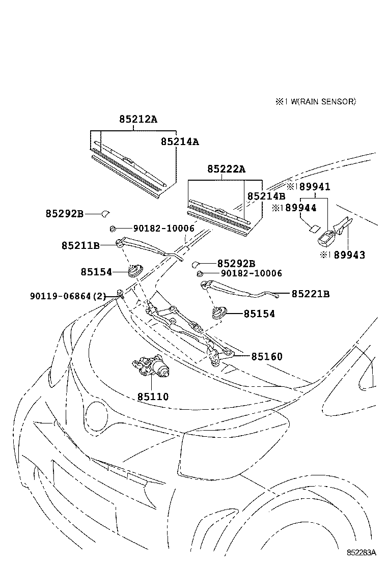 LEXUS 85222-30590 - Balai d'essuie-glace cwaw.fr