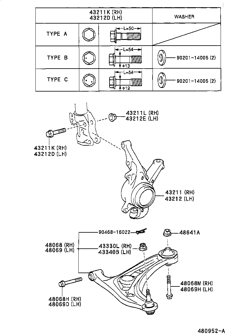 TOYOTA 48069-59035 - Bras de liaison, suspension de roue cwaw.fr