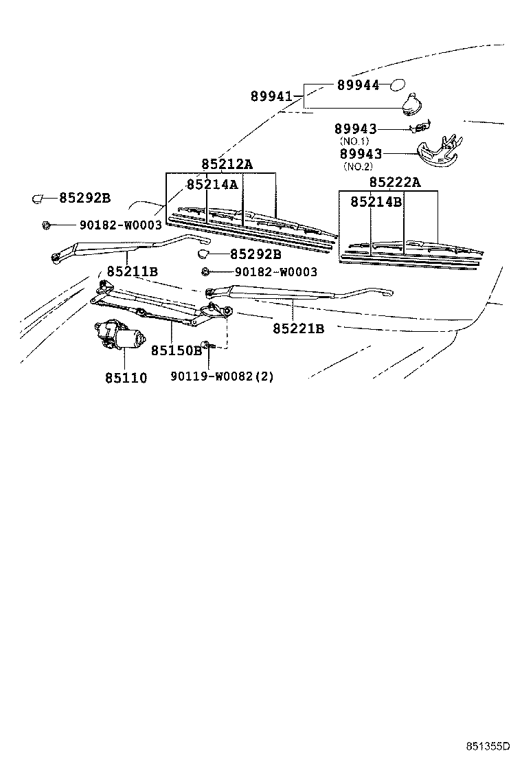 TOYOTA 85222-0F010 - Balai d'essuie-glace cwaw.fr