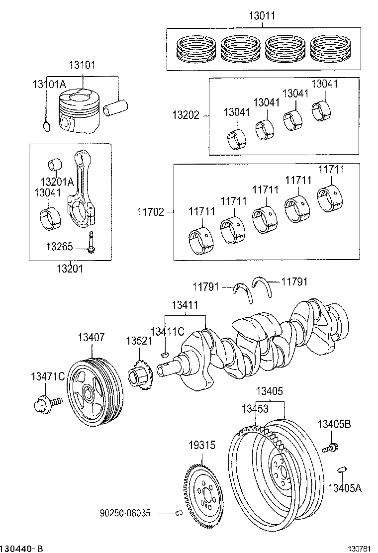 TOYOTA 13521-33020 - Kit de distribution par chaîne cwaw.fr