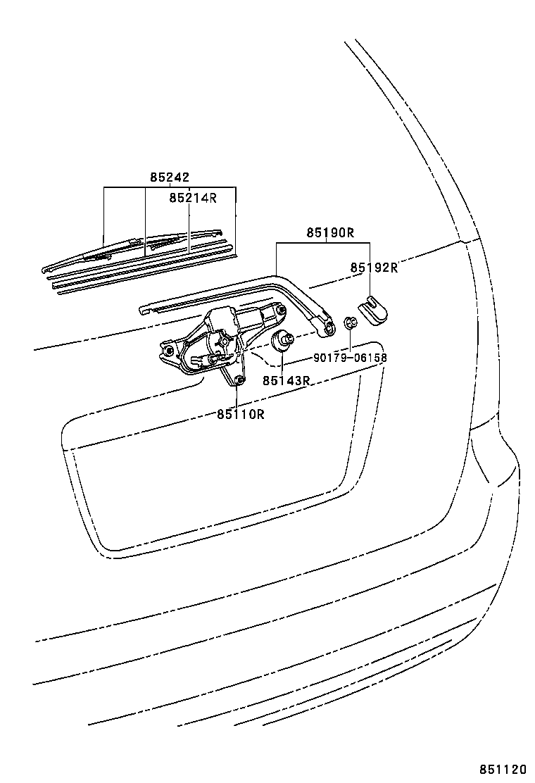 TOYOTA 85242-63010 - Balai d'essuie-glace cwaw.fr