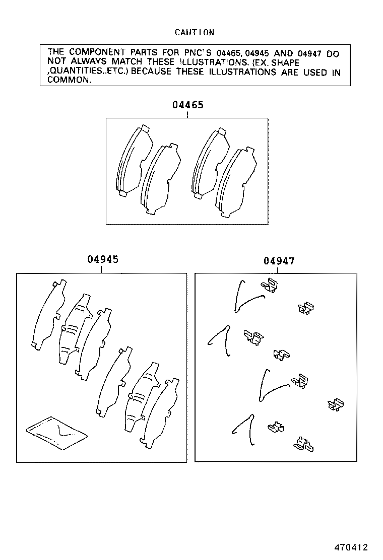 LEXUS 0446542011 - PAD KIT, DISC BRAKE, FRONT cwaw.fr