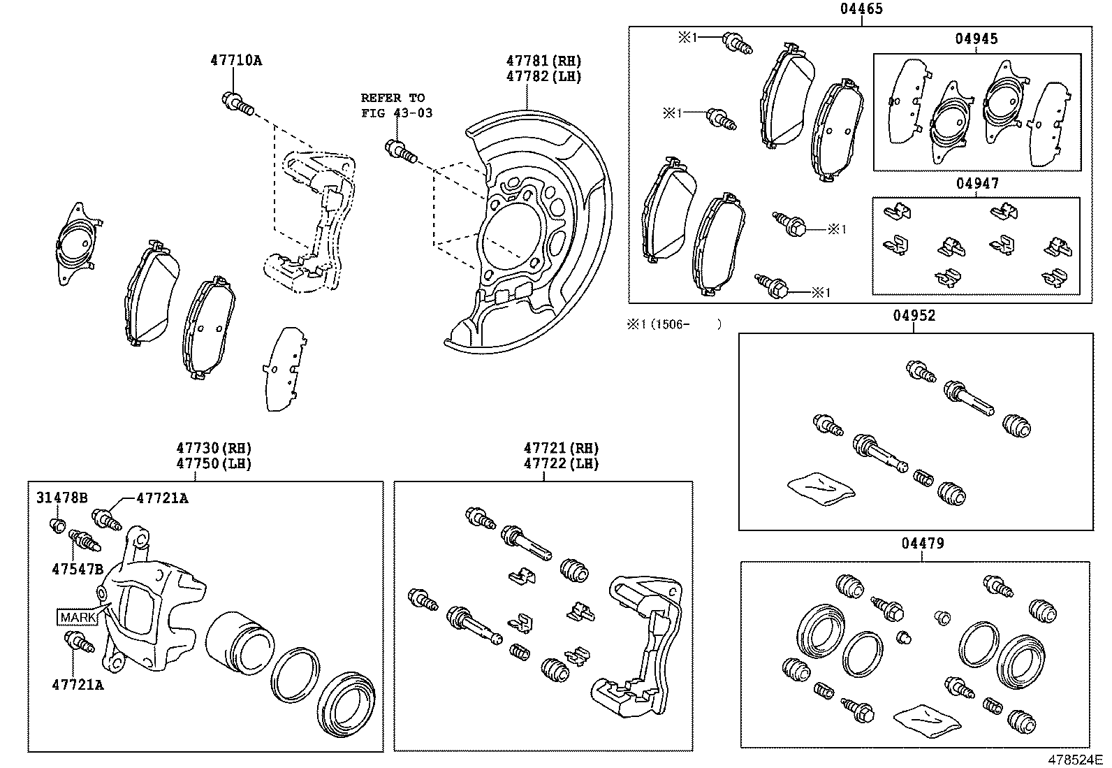 Daihatsu 04952-02310 - Jeu de douilles de guidage, étrier de frein cwaw.fr