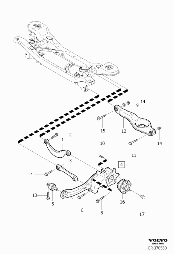 Volvo 30683045 - Boulon de fixation, bras transversal cwaw.fr