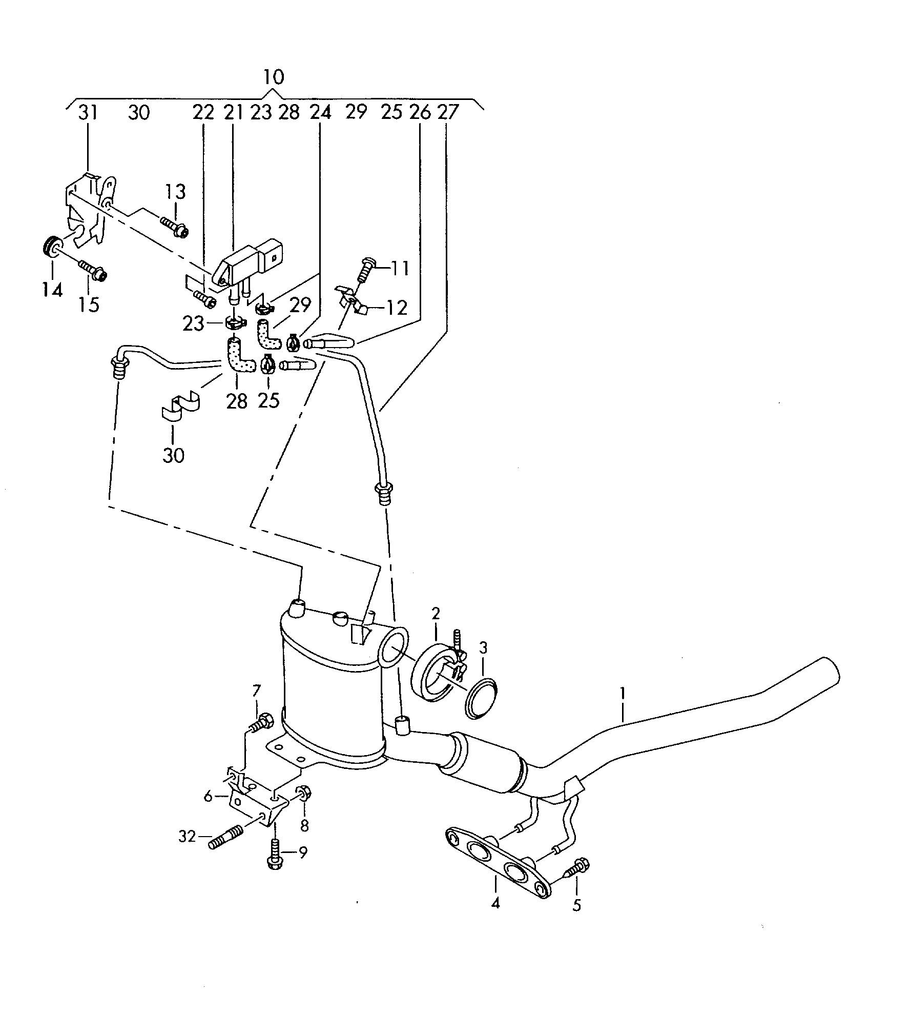 VW 1K0.254.705 LX - Filtre à particules / à suie, échappement cwaw.fr