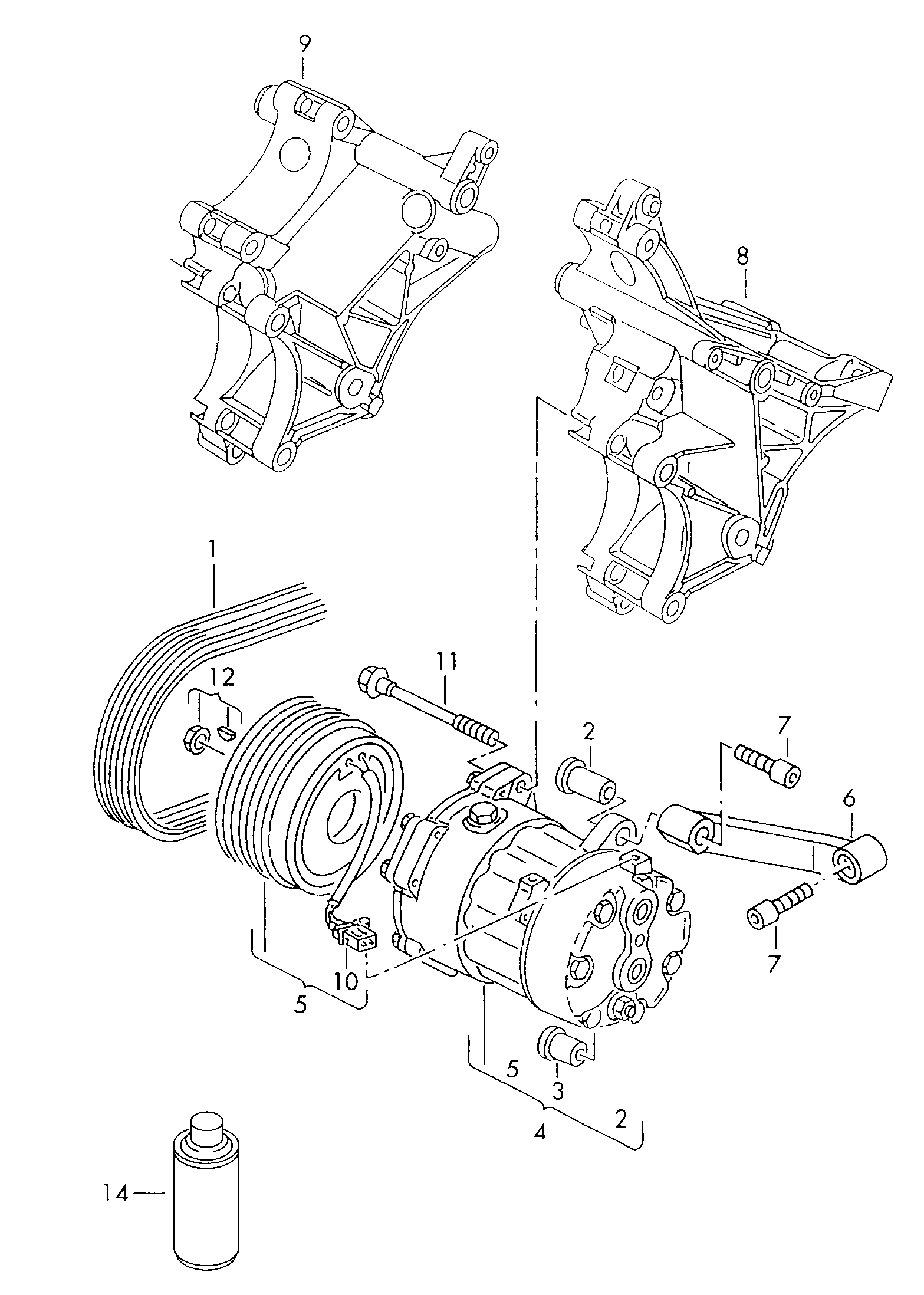 Volvo 1H0820803E - A/C compressor with electro-magnetic coupling cwaw.fr