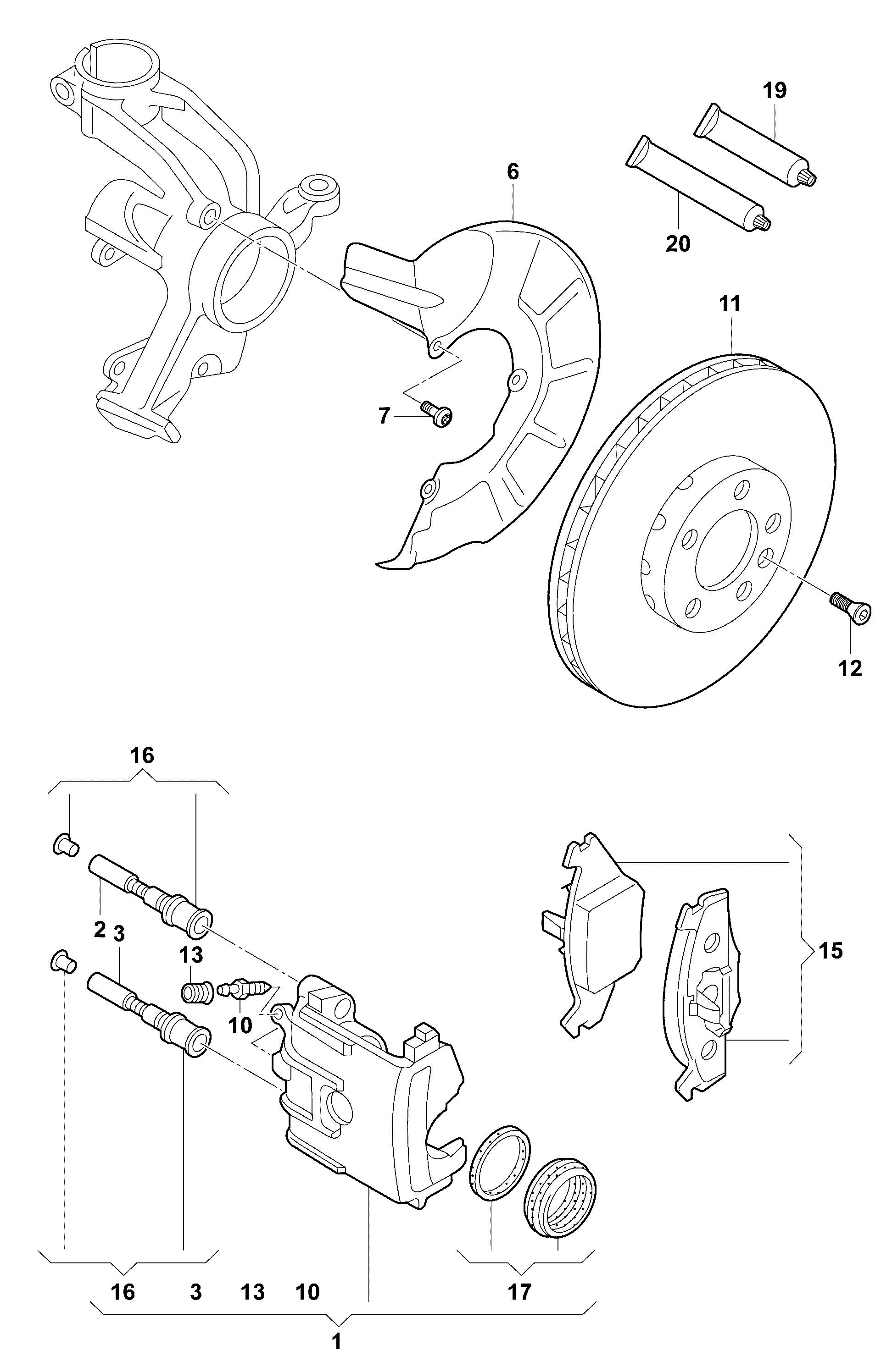 Skoda 6R0 698 151 A - Kit de plaquettes de frein, frein à disque cwaw.fr