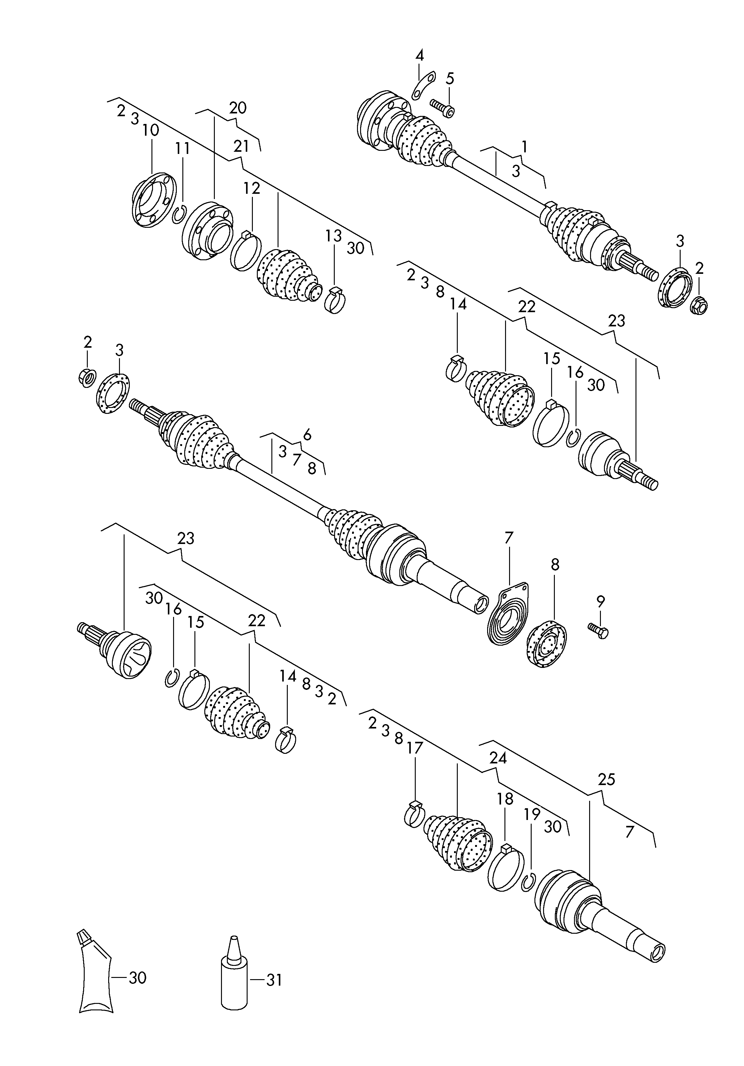 Seat 7H0498201 - Joint-soufflet, arbre de commande cwaw.fr