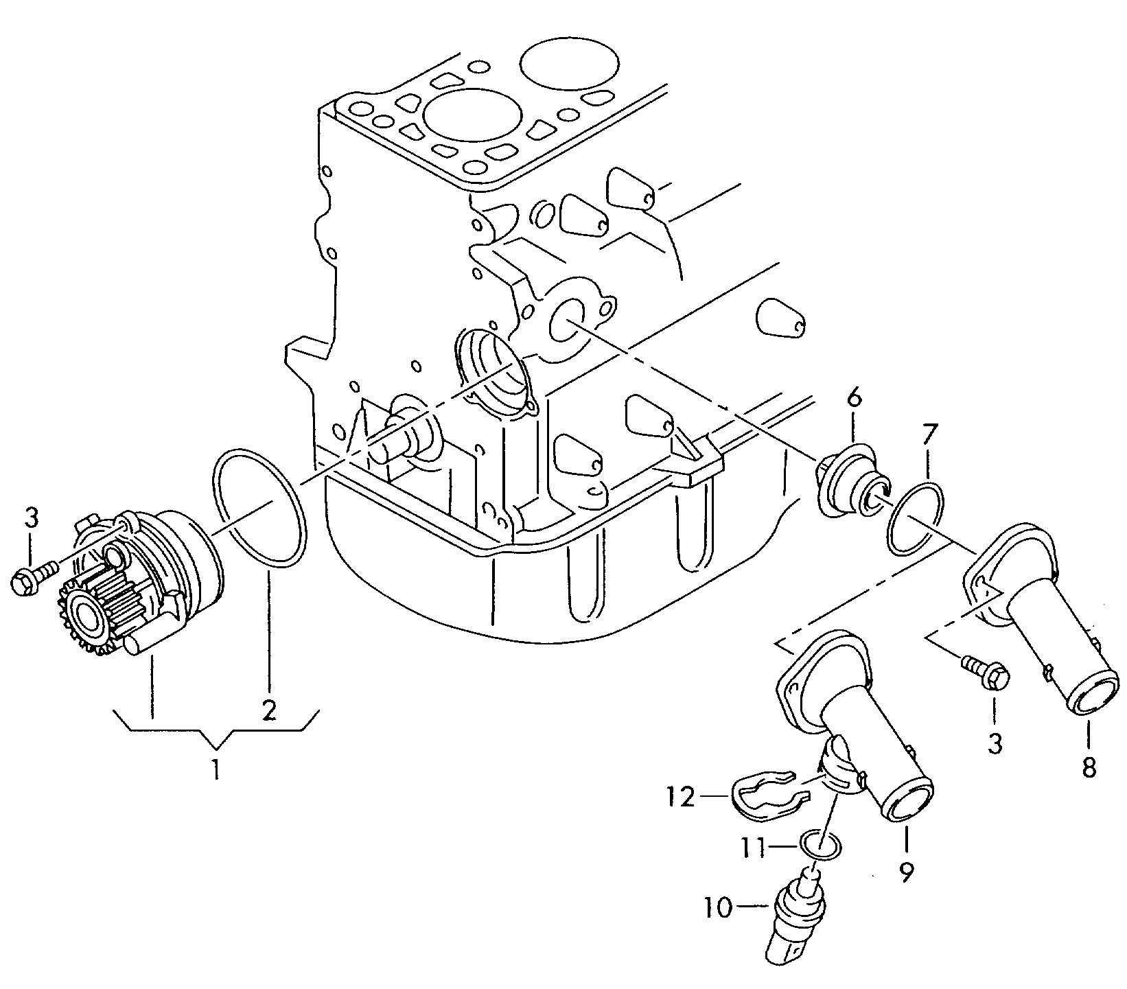 VW 03G.121.011 - Pompe à eau cwaw.fr