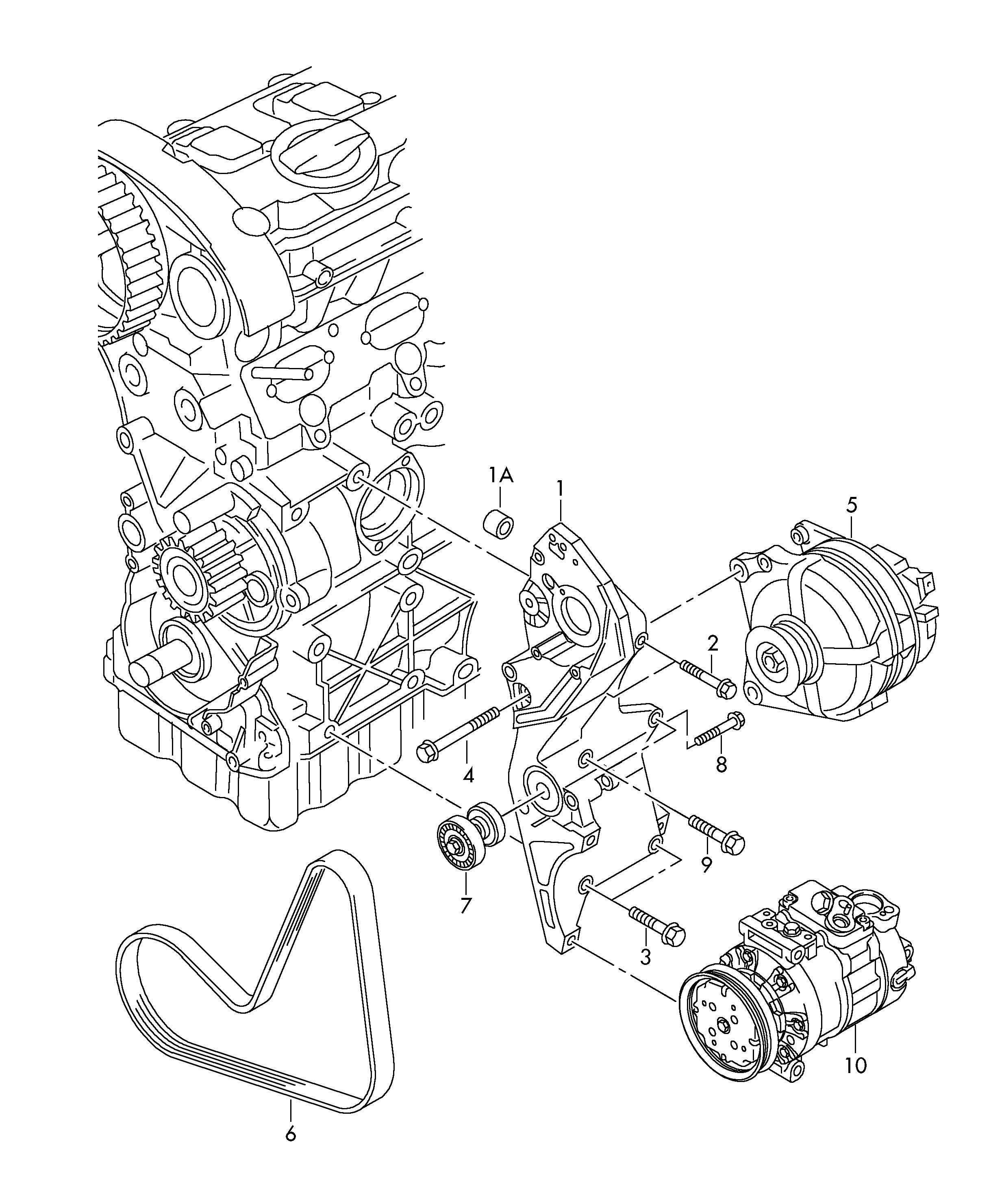 VAG 038 903 315 AP - Jeu de courroies trapézoïdales à nervures cwaw.fr