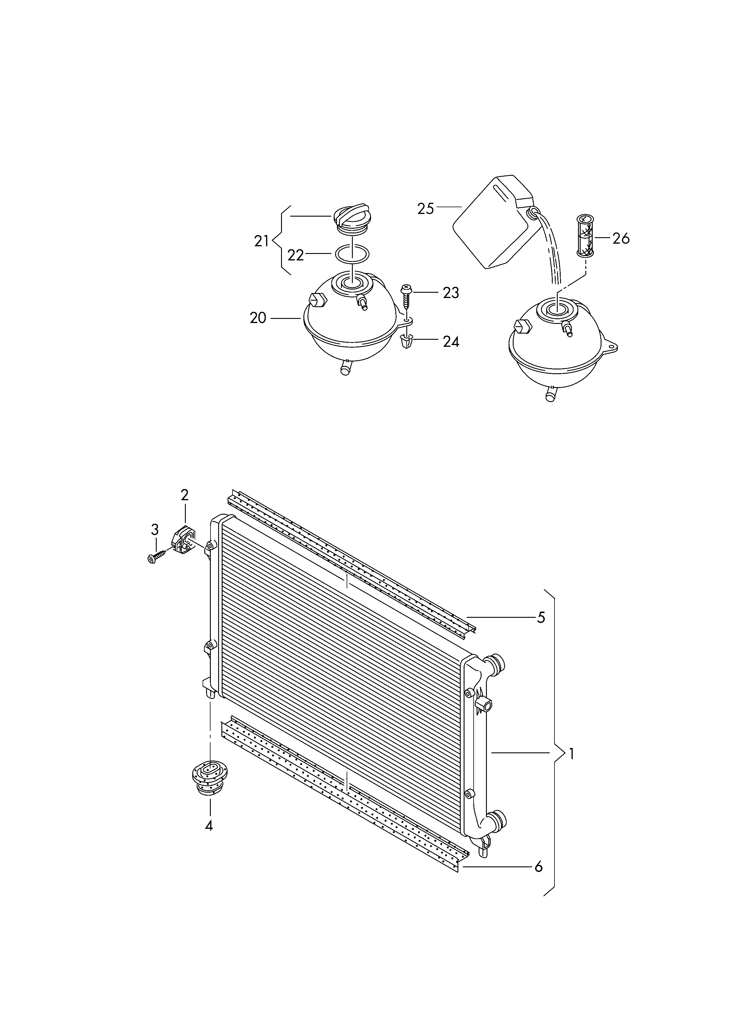 Skoda 3C0 121 321 - Bouchon, réservoir de liquide de refroidissement cwaw.fr