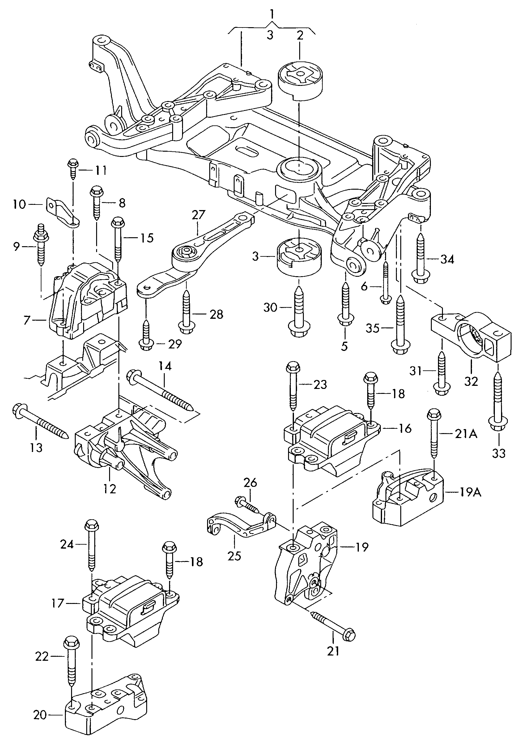 VAG 3C0 199 867 C - Support moteur cwaw.fr