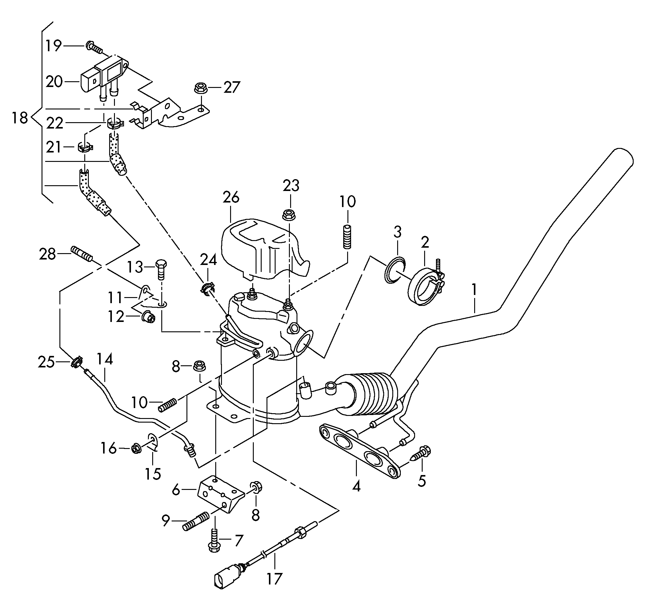 VW 5N0254700MX - Filtre à particules / à suie, échappement cwaw.fr