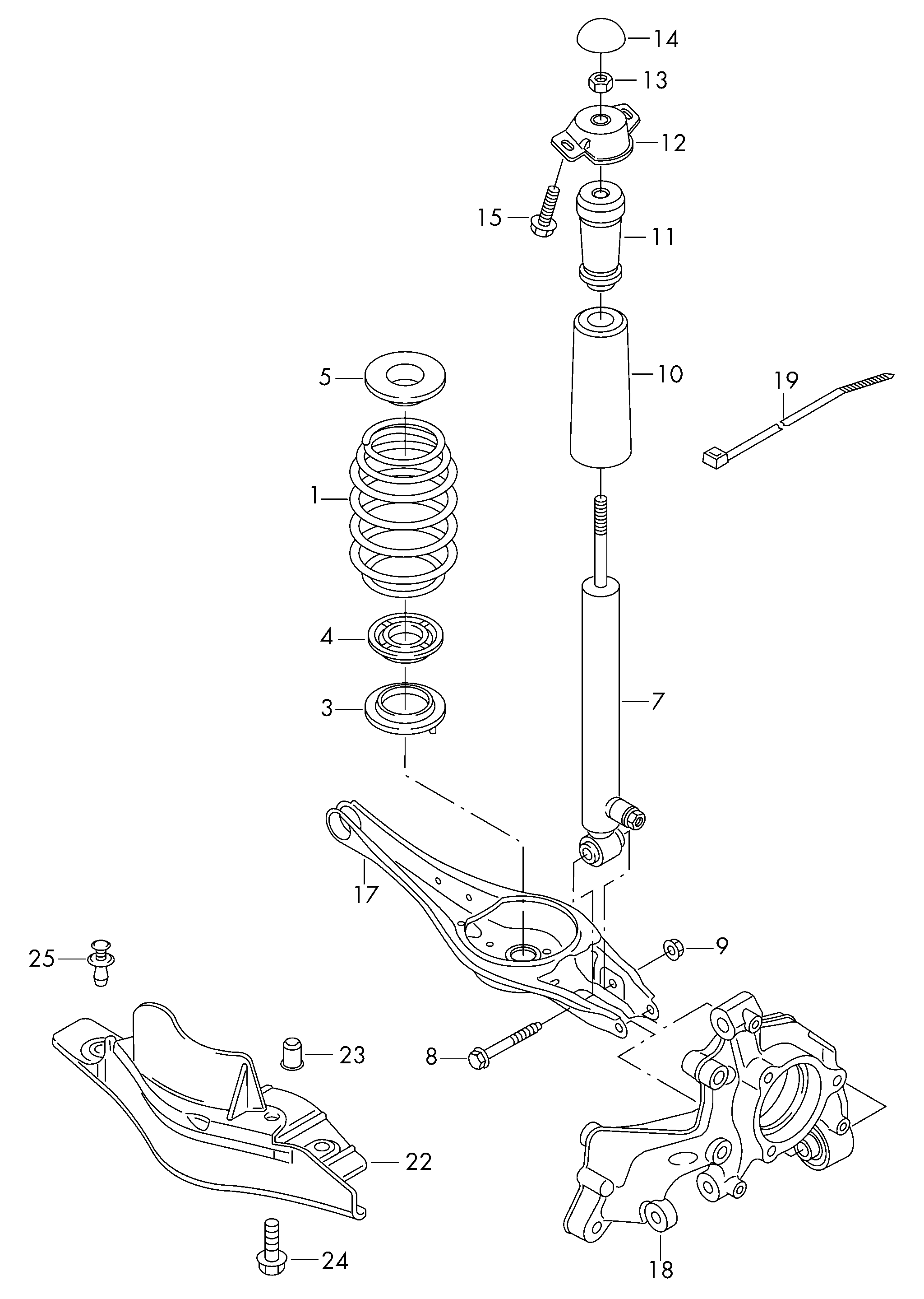 Seat 5Q0513045AK - Amortisseur cwaw.fr