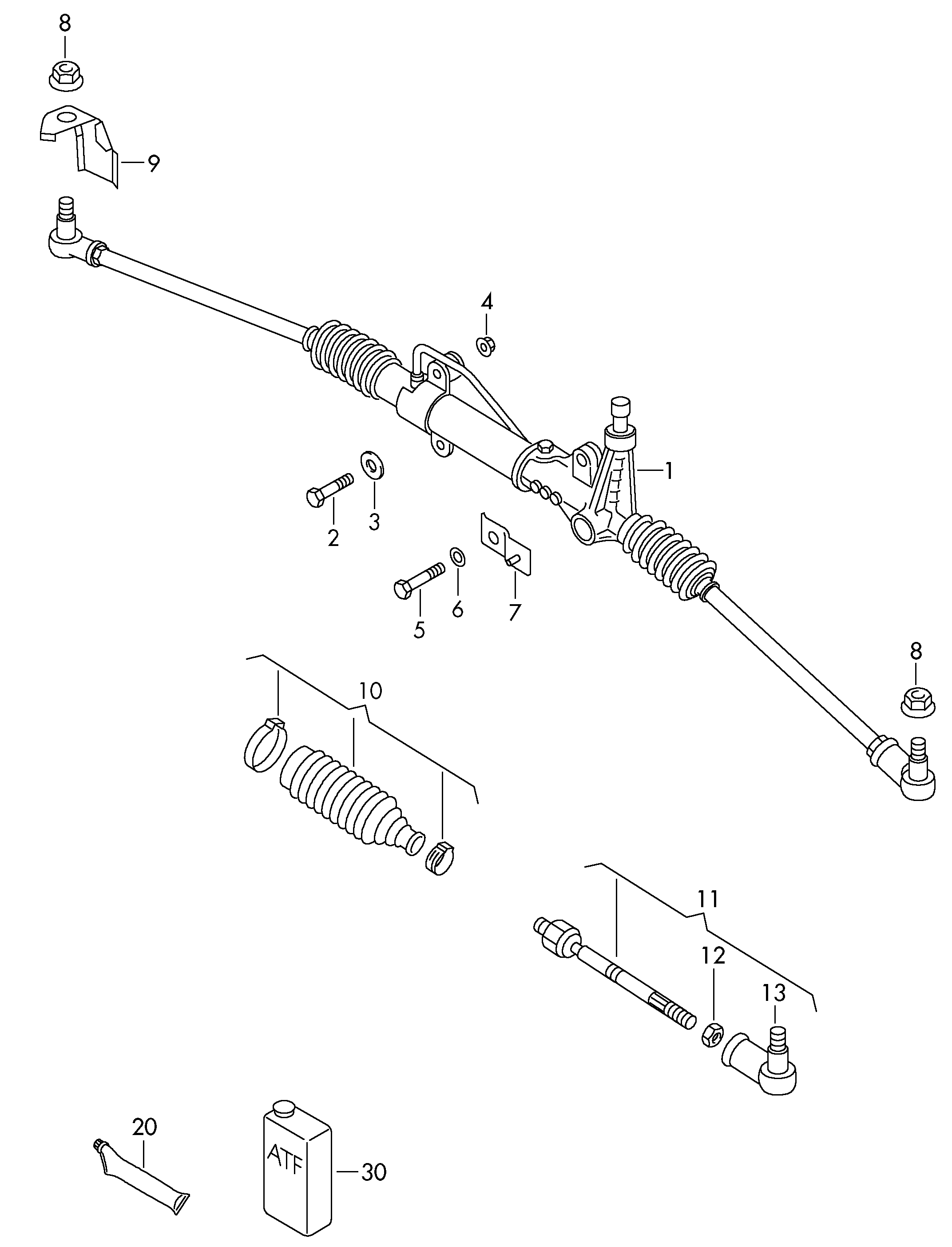 Mercedes-Benz 2D0498831 - Jeu de joints-soufflets, direction cwaw.fr